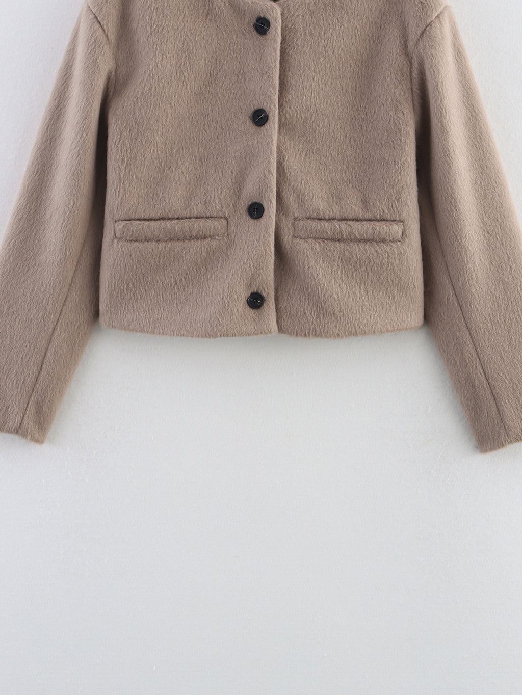 Women 2025 New Wool blend crew neck coat