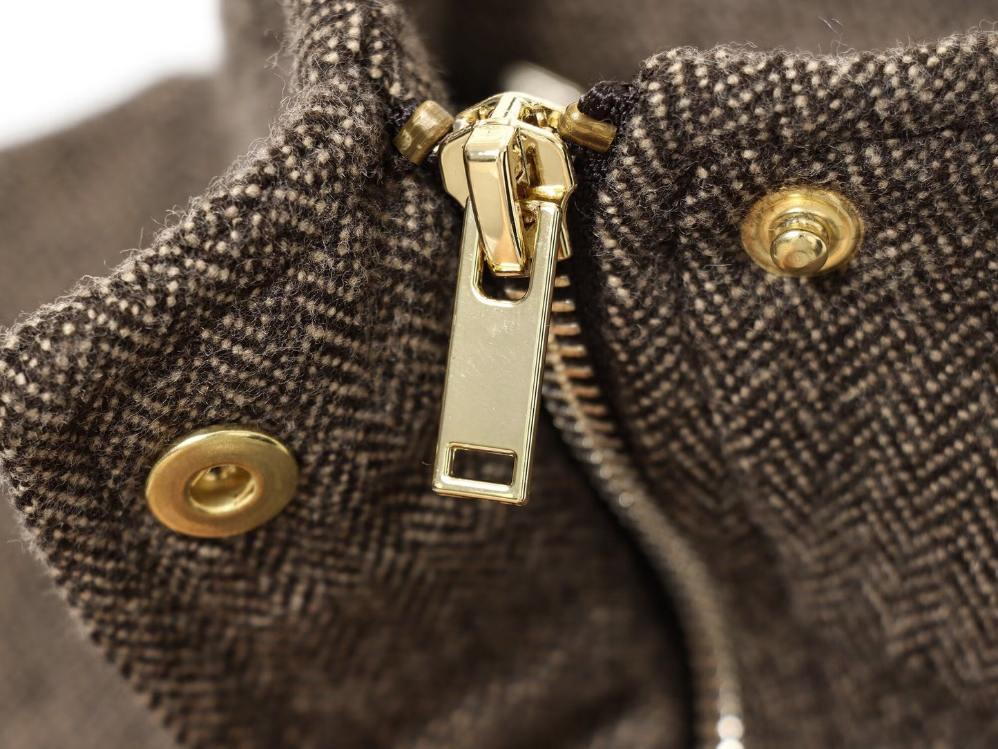 Women's casual stand collar herringbone pattern pilot jacket Coat