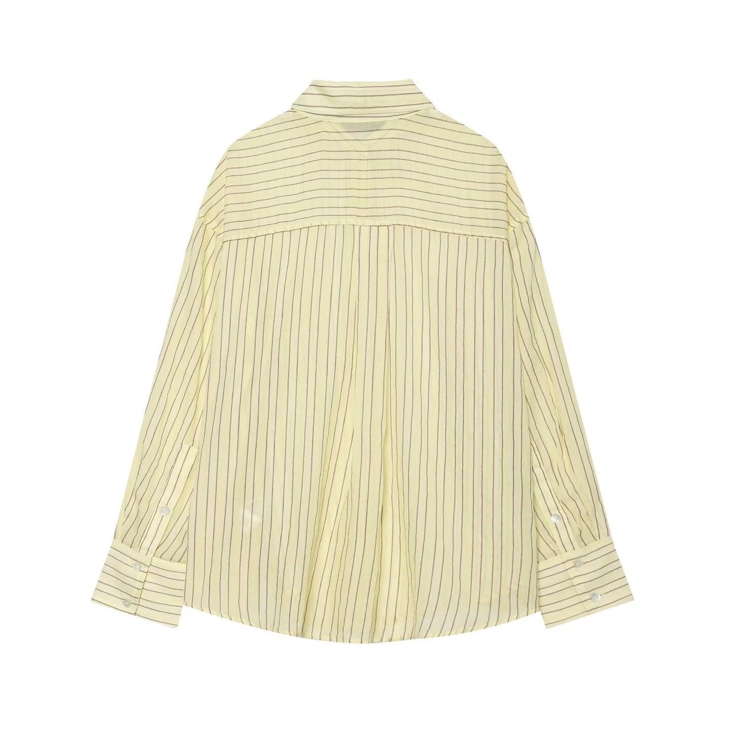 Women's loose chiffon striped shirt