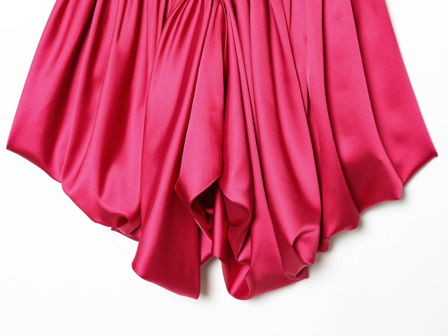 Women's satin textured pleated suspender top