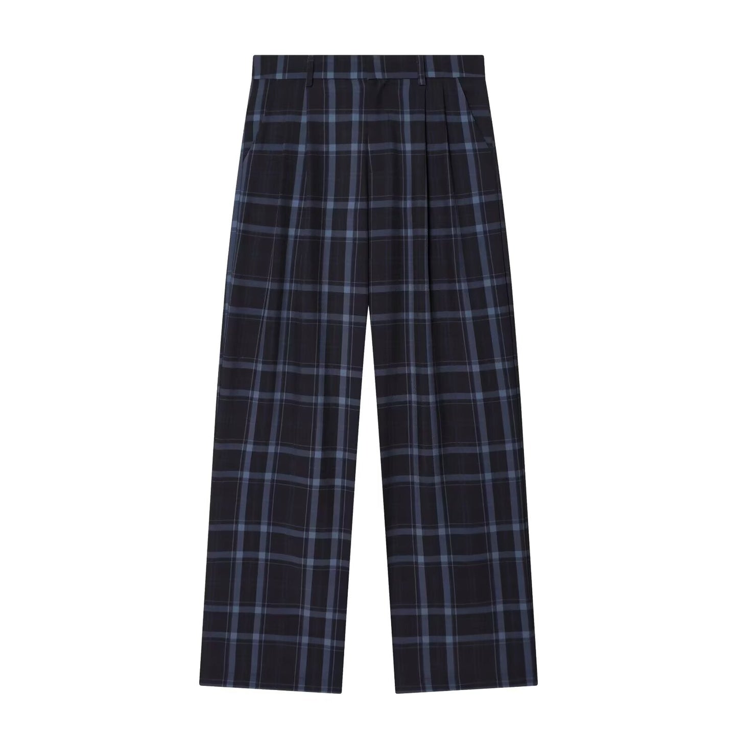 Women's loose checkered casual pants