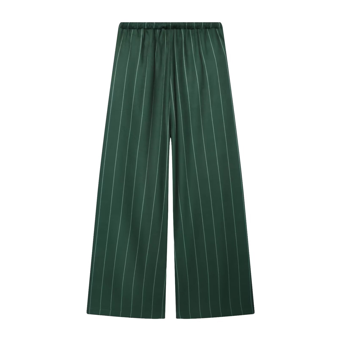 Women's loose linen blended striped pants