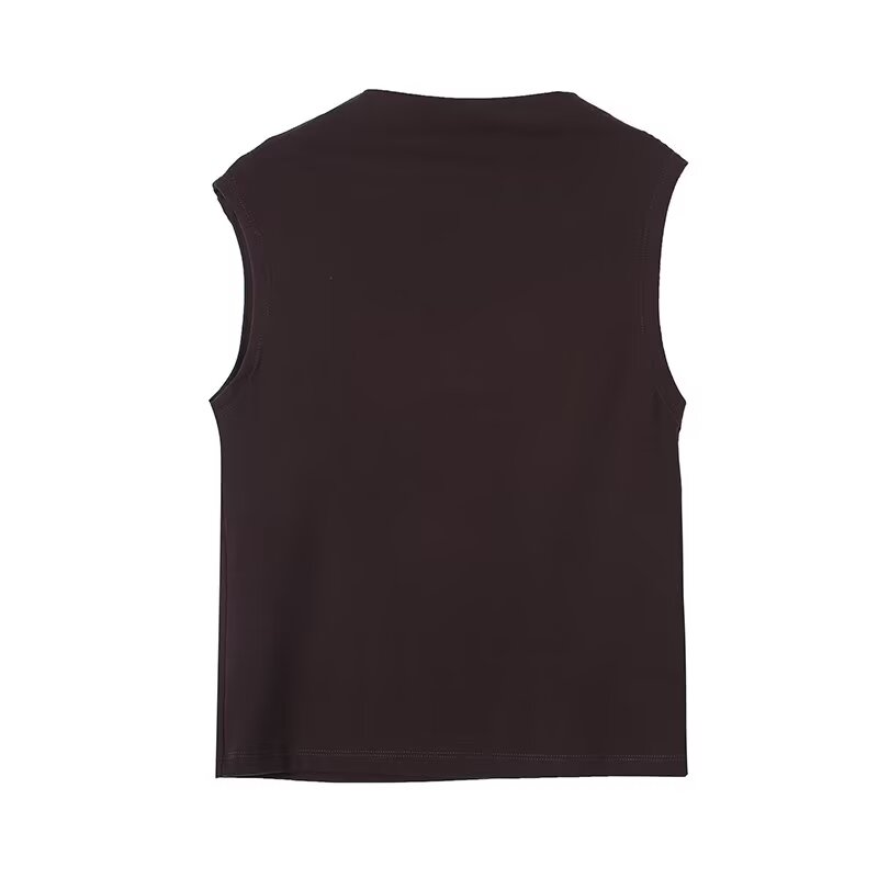 Women's irregular off shoulder sleeveless T-shirt