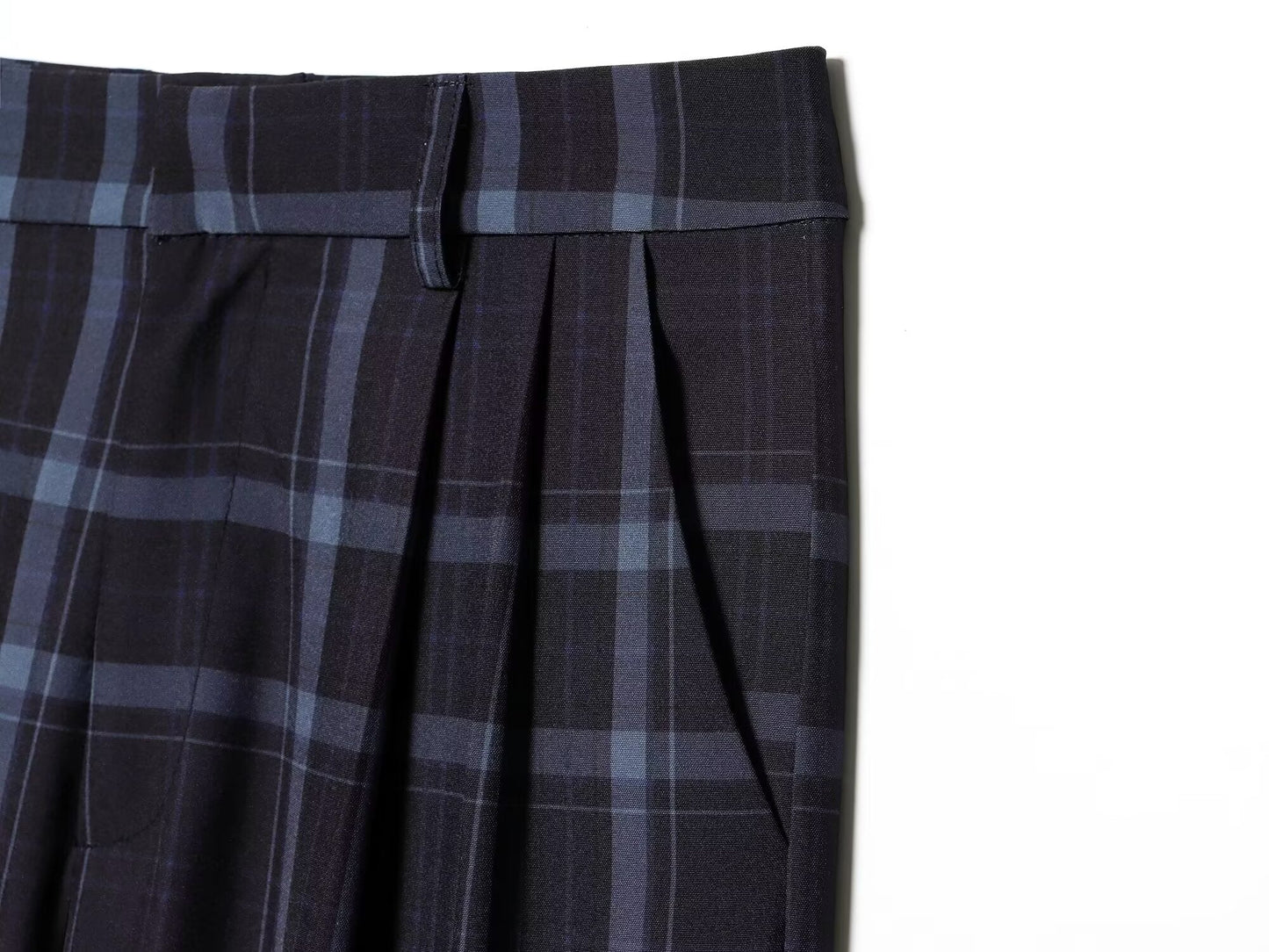 Women's loose checkered casual pants
