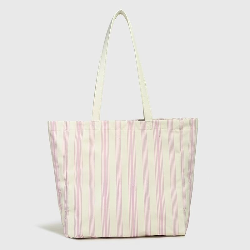 Women's new Joker large capacity striped shoulder handbag