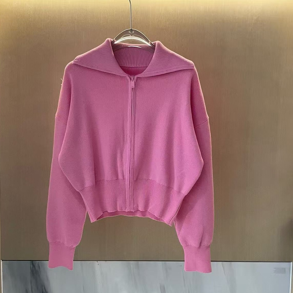 Women's new leisure lapel sweater cardigan