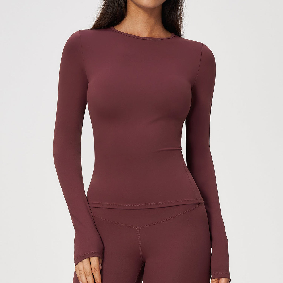 Women's new sanding yoga clothes running Pilates top