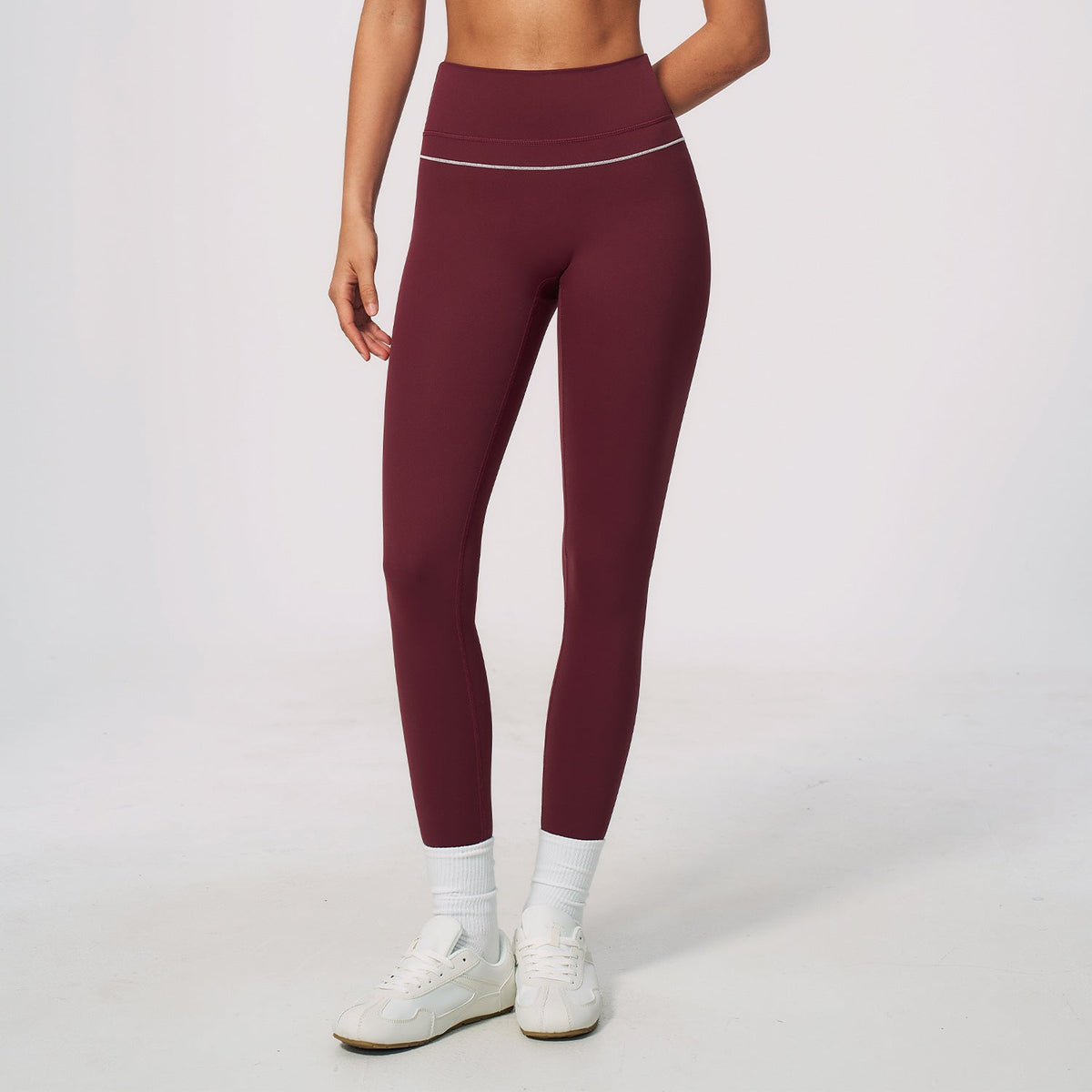 Women's new sanded breathable belly lift hip exercise yoga pants