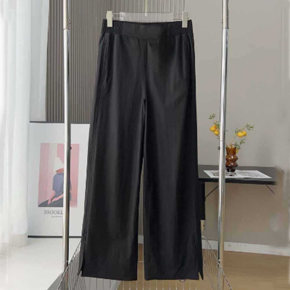 LU women's new wide-leg pants with open trousers and quick-drying pants