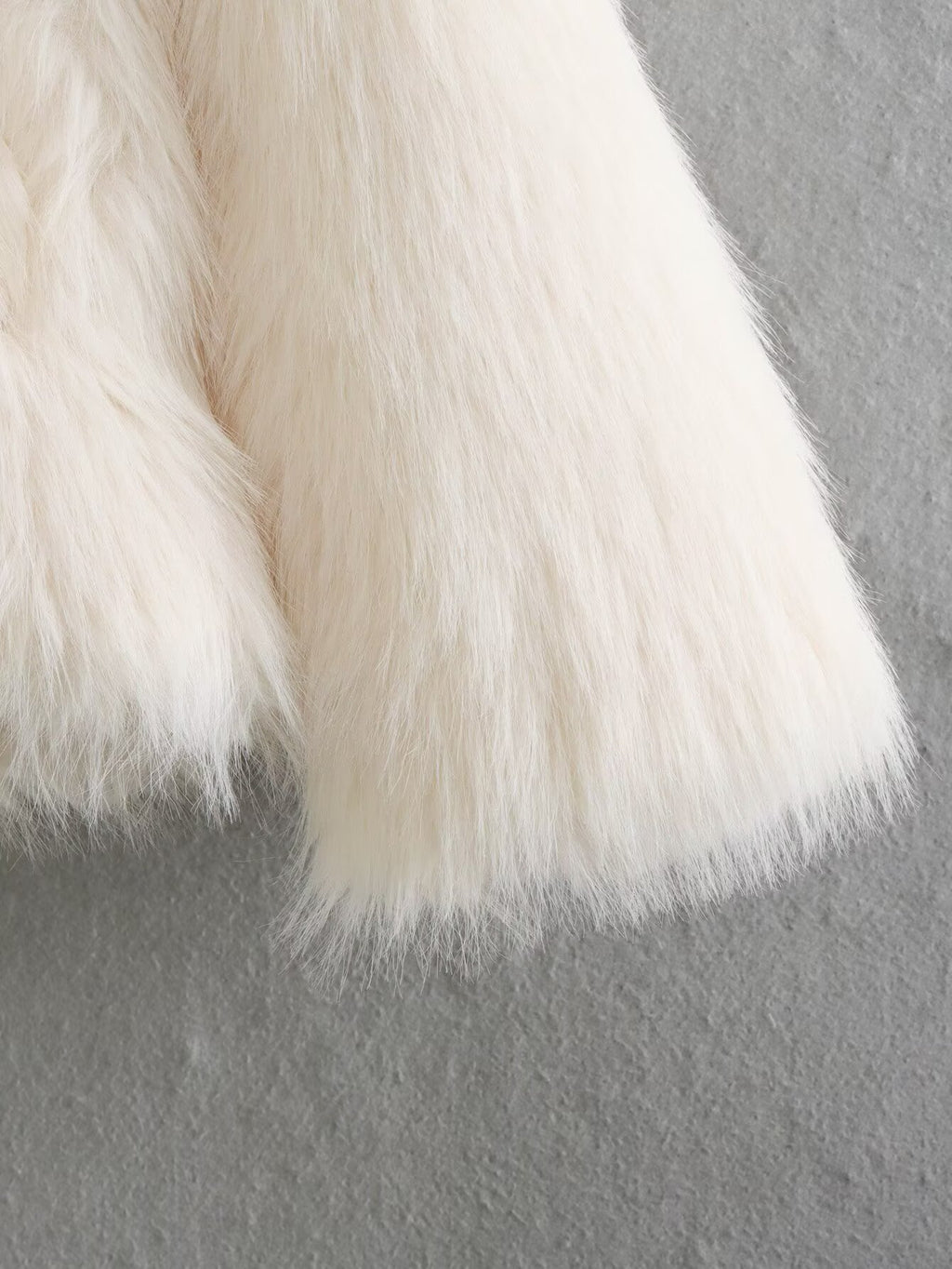 Women 2025 New Faux fur coat with large lapel