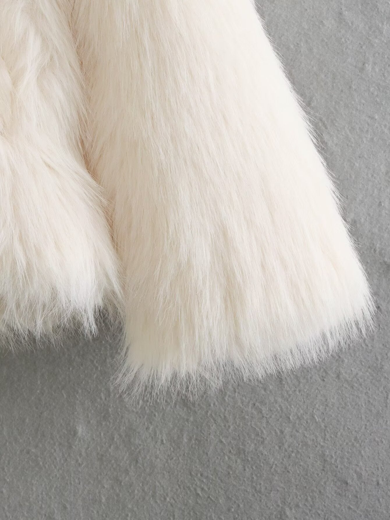 Women 2025 New Faux fur coat with large lapel