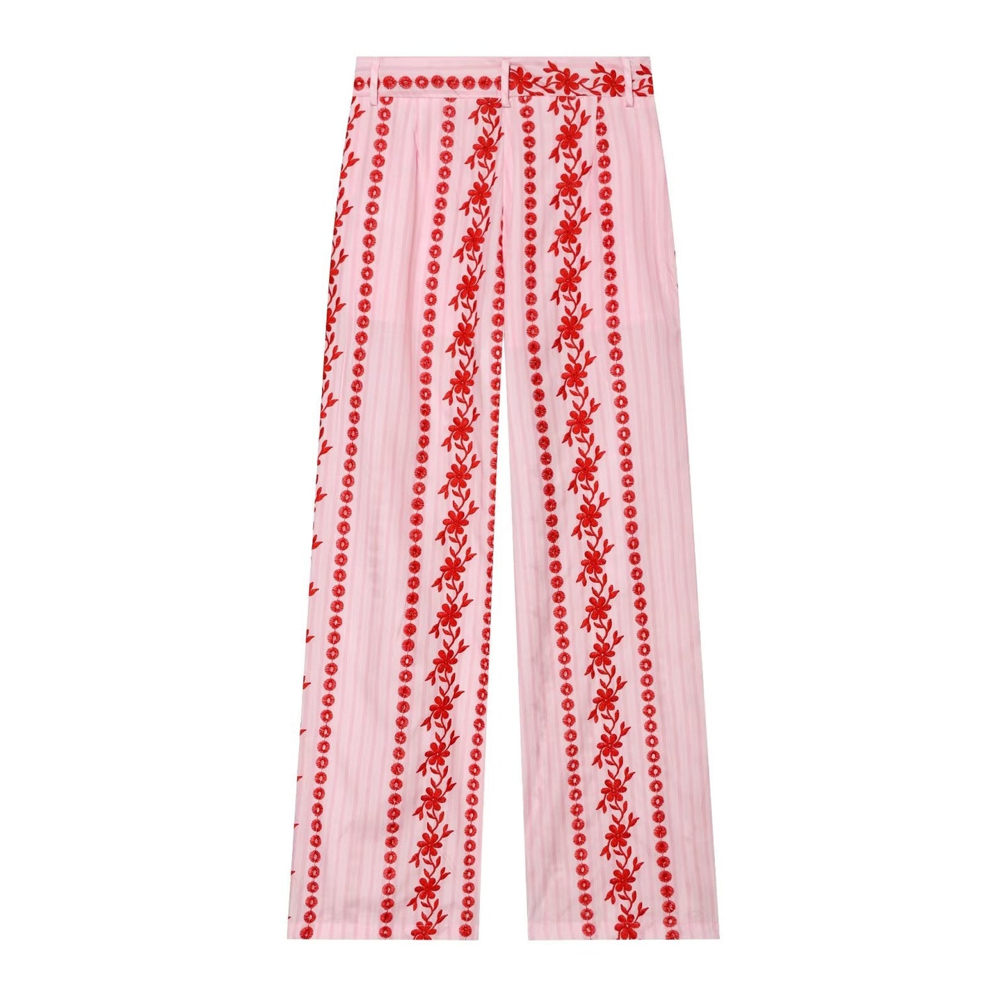 Women's casual hollowed out embroidered pants