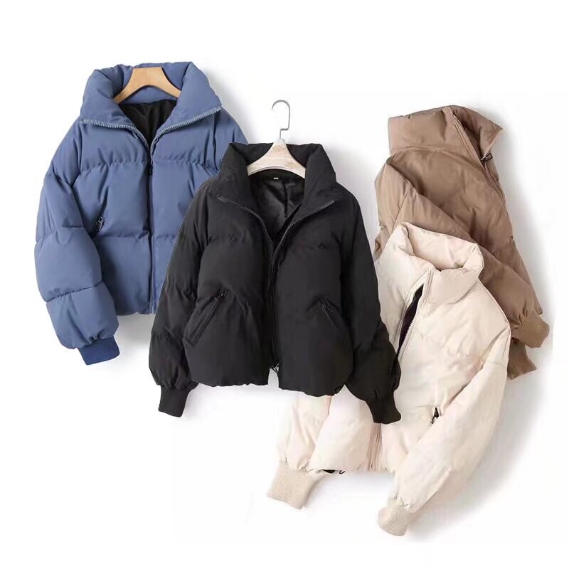 Women's thick warm standing collar cotton jacket Coat