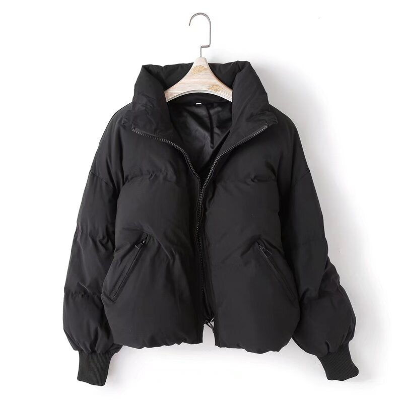 Women's thick warm standing collar cotton jacket Coat