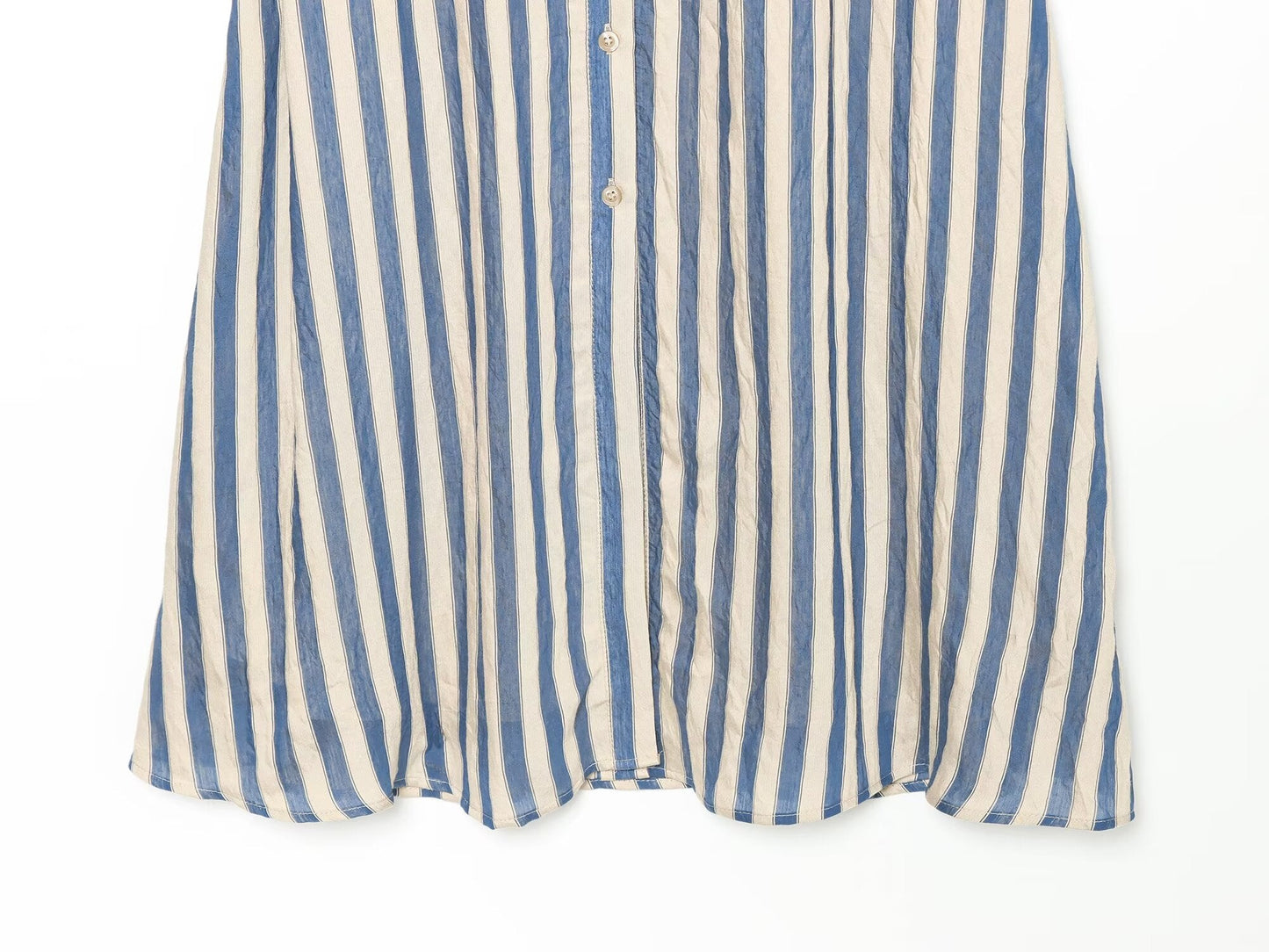 Women's detachable waist design striped dress