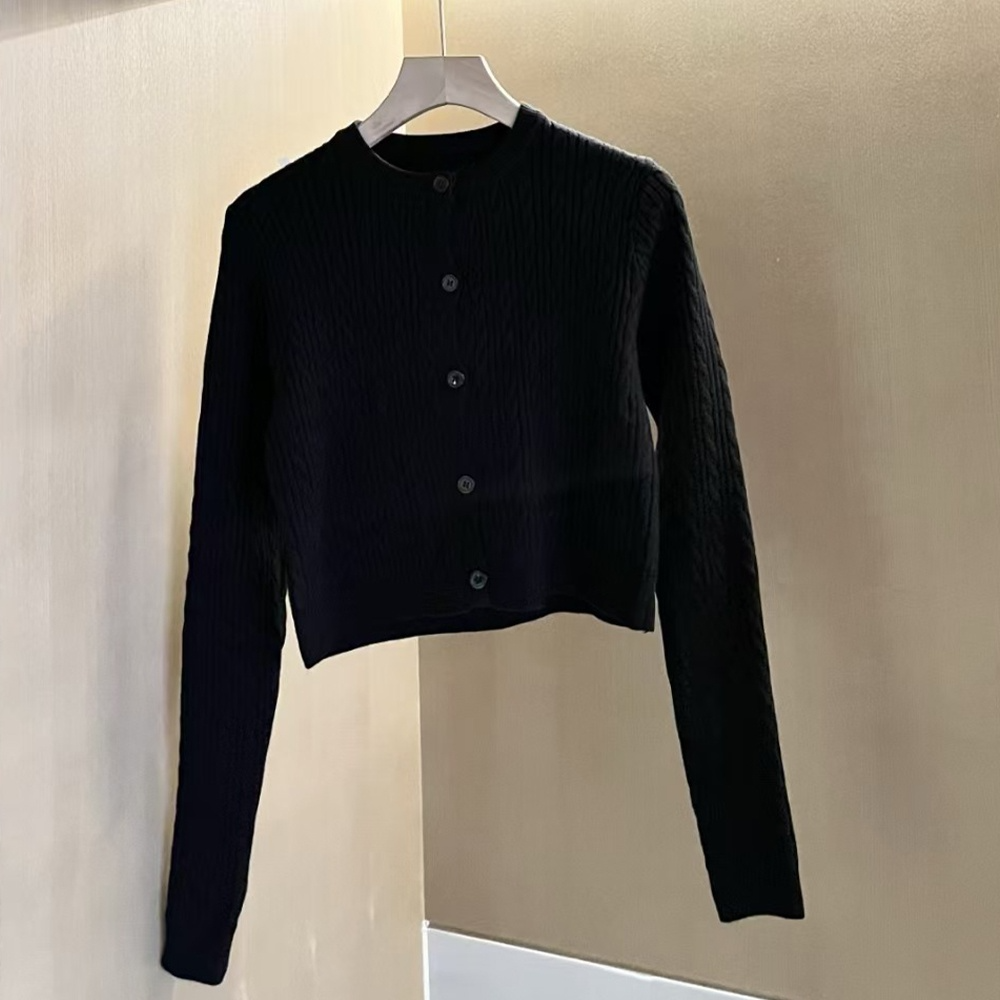 Women's new short knitted sweater cardigan coat