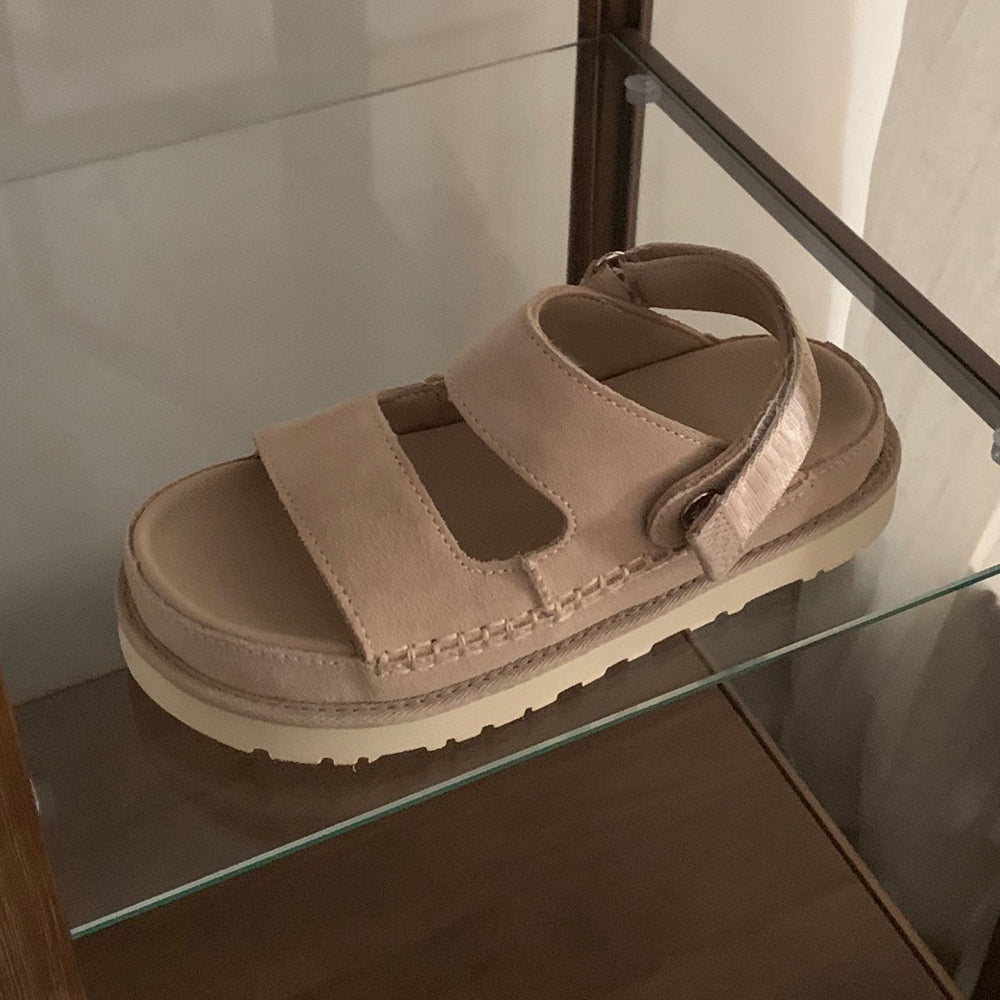Women's new thick-soled sandals with two designs.