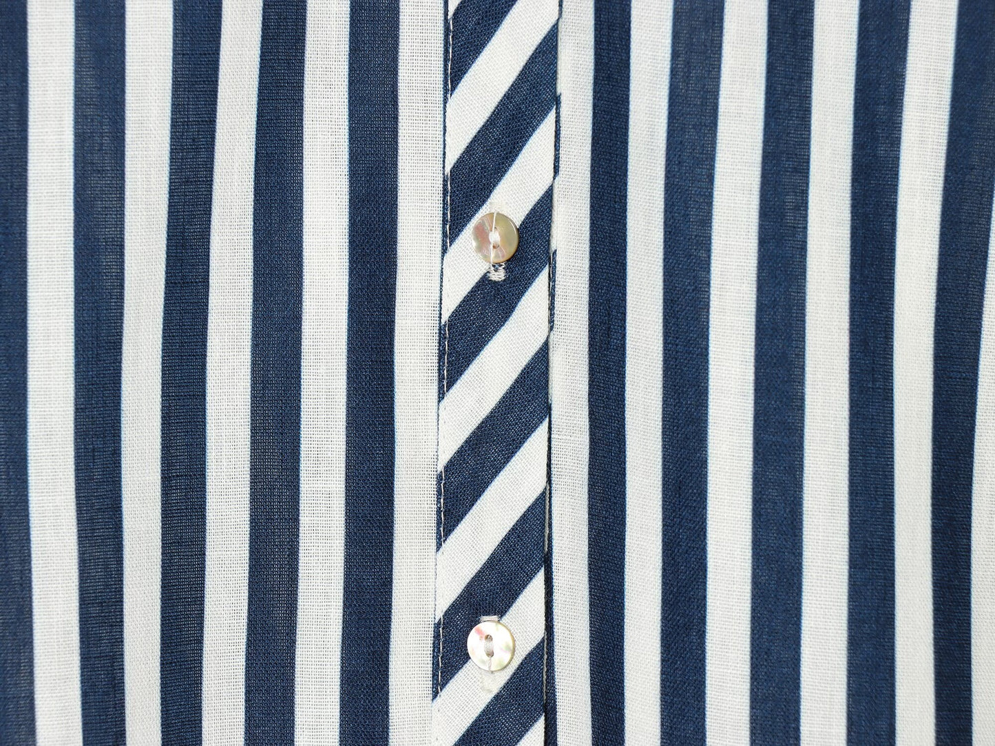 Women's bubble sleeve linen striped shirt