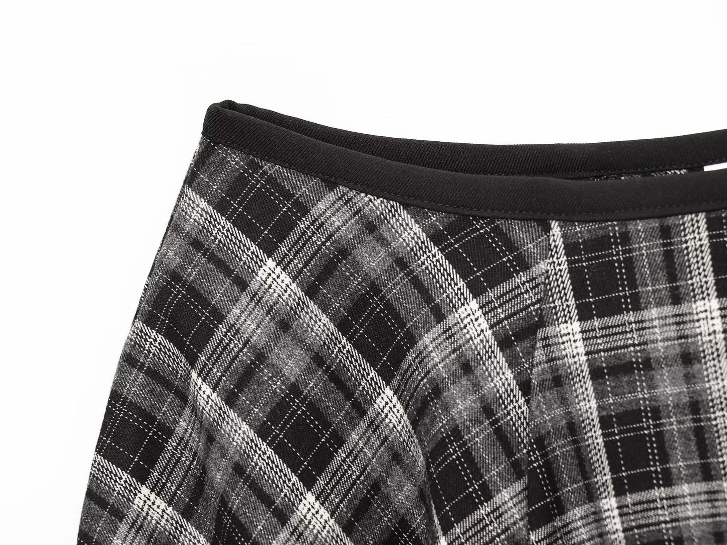Women 2025 Winter New Loose plaid midi skirt
