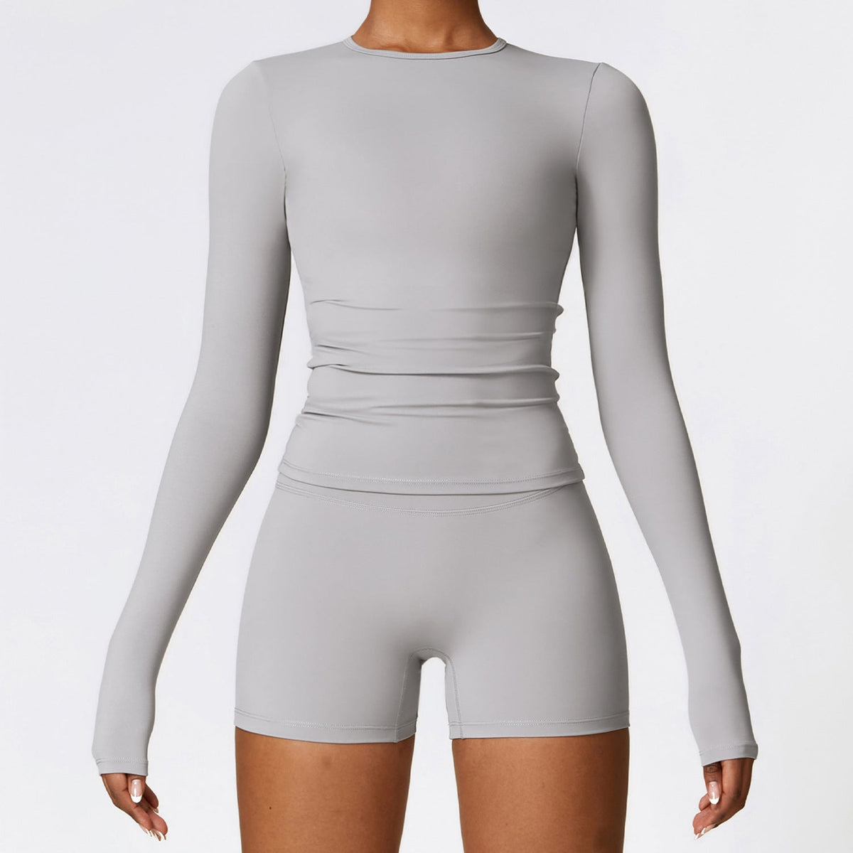 Women's new sanding yoga clothes running Pilates top