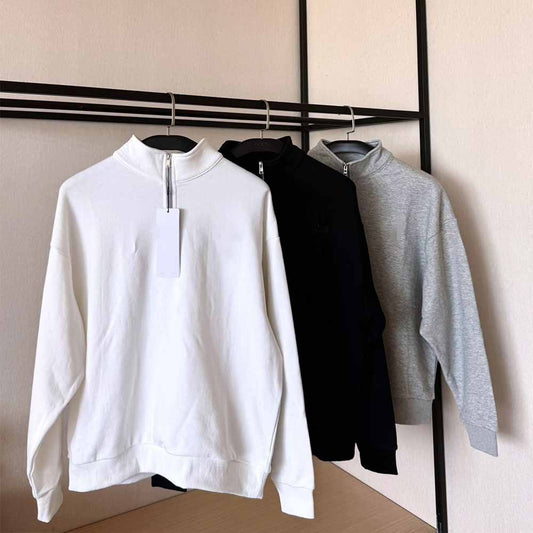 Men and women with the same new Joker autumn and winter half zipper short sweater loose collar slim coat fitness jacket