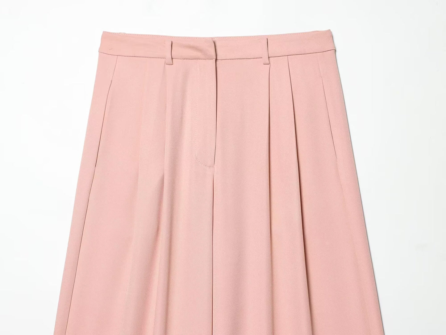 Women's loose pleated wide leg pants
