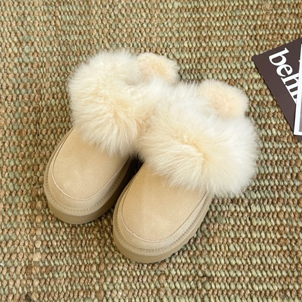 New long-haired slippers snow boots