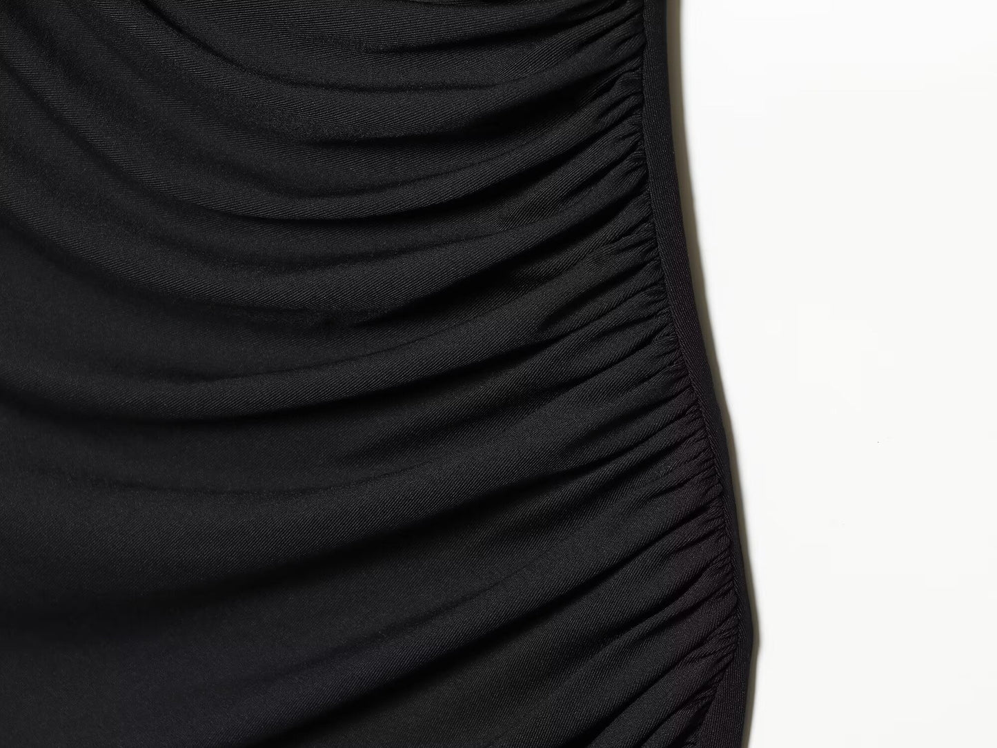 Women's pleated decorative elastic slim MIDI dress