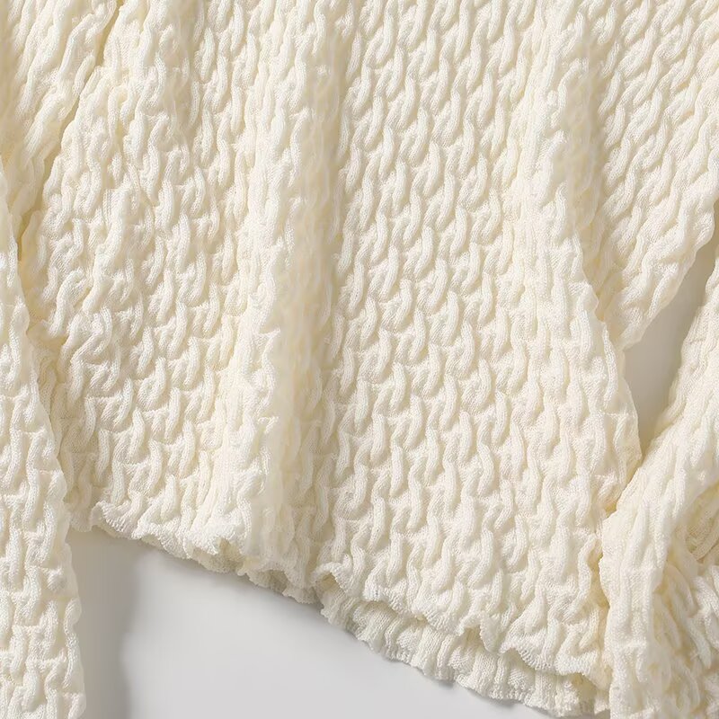 Women's slightly textured base knitted sweater