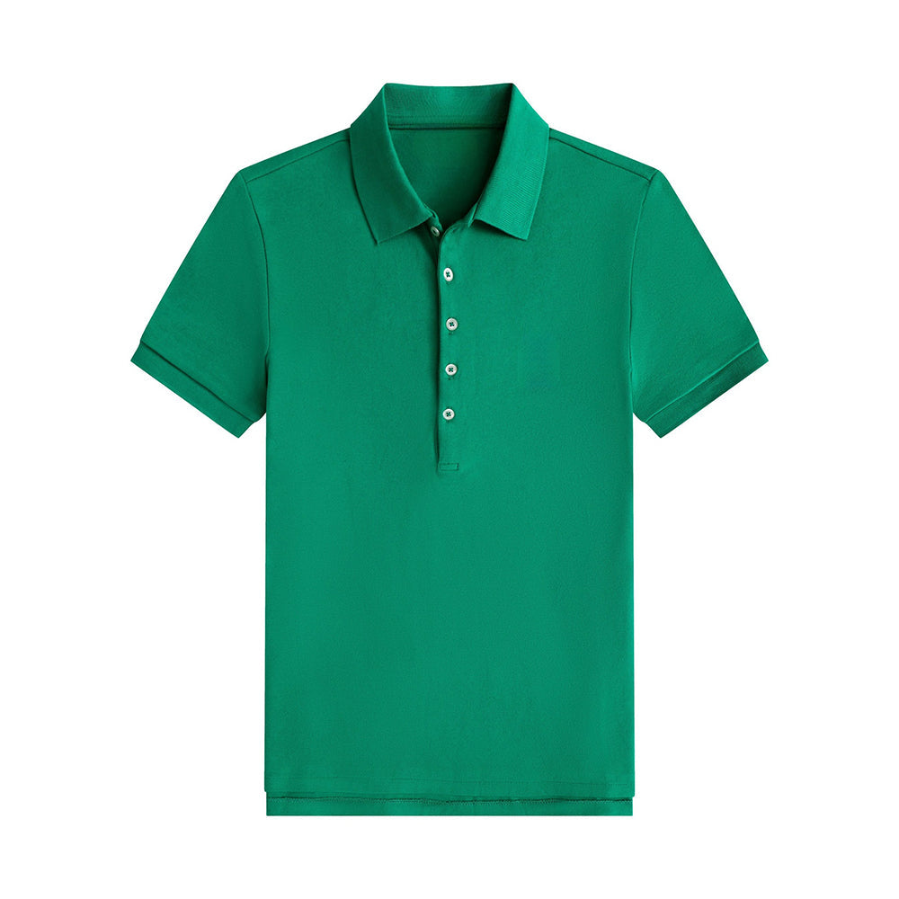 Women's new slim five-button polo shirt lapel T-shirt