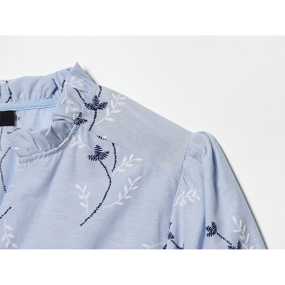 Women's pressed glue embroidered printed dress