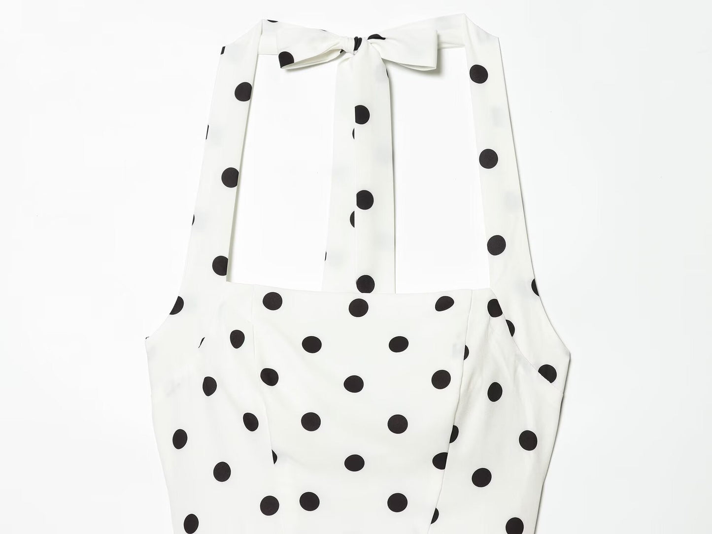 Women's polka dot halter neck mini dress