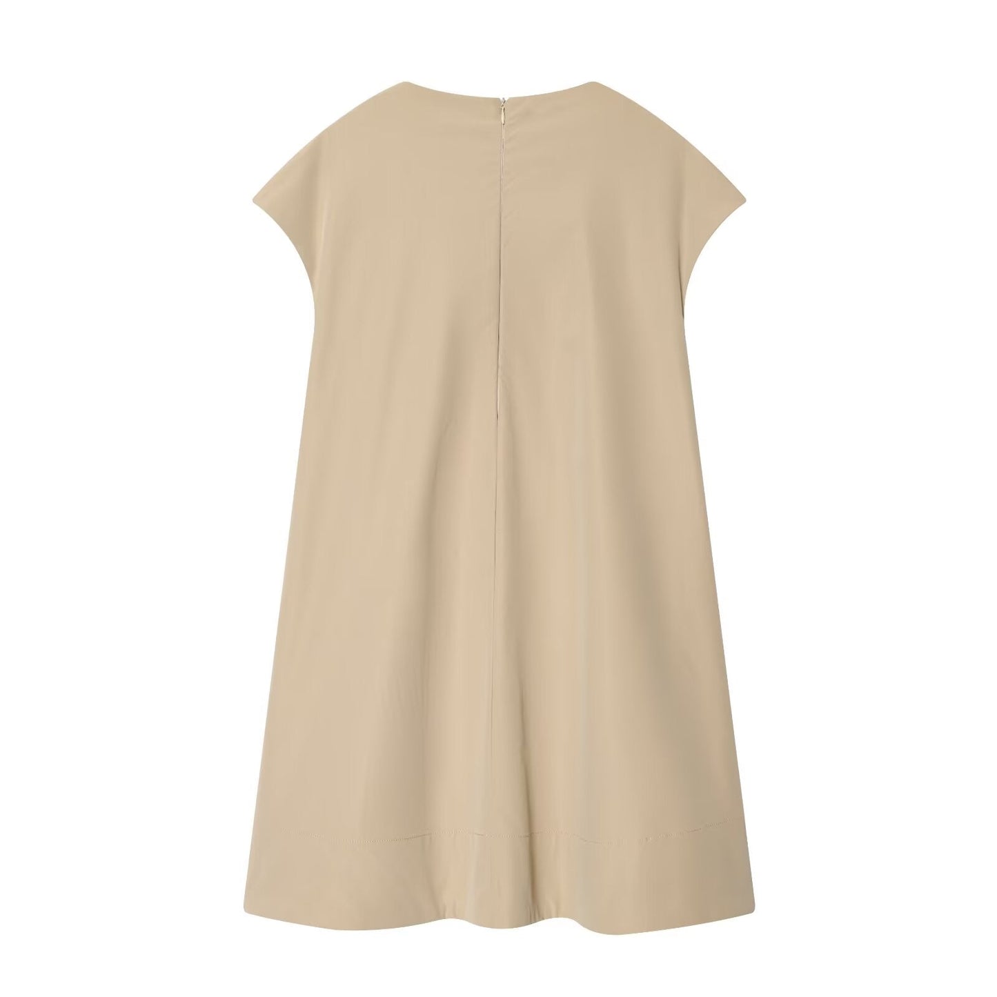 Women's loose O Neck mini dress