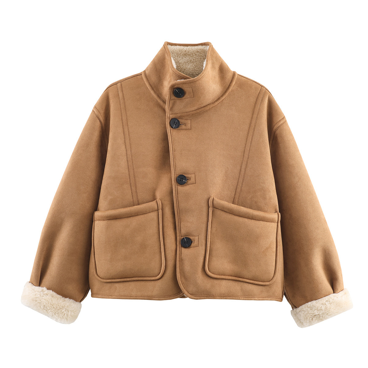 Women's reversible fleece warm jacket Coat