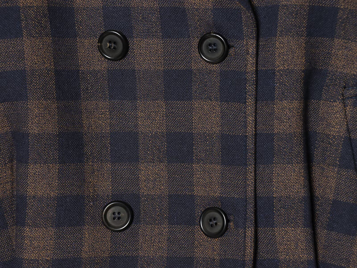 Women's casual double breasted plaid Coat