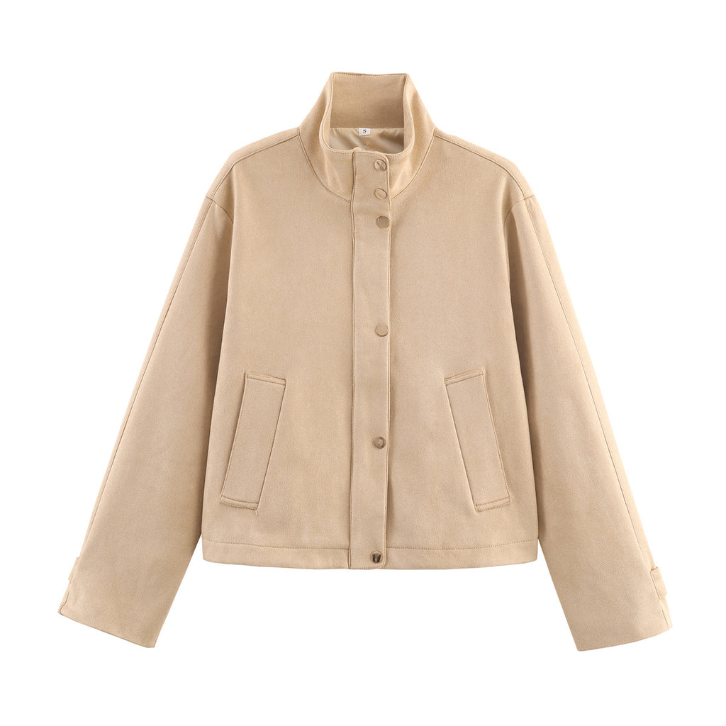 Women 2025 New Fashion Suede Jacket