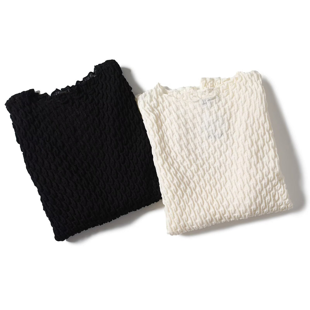 Women's slightly textured base knitted sweater