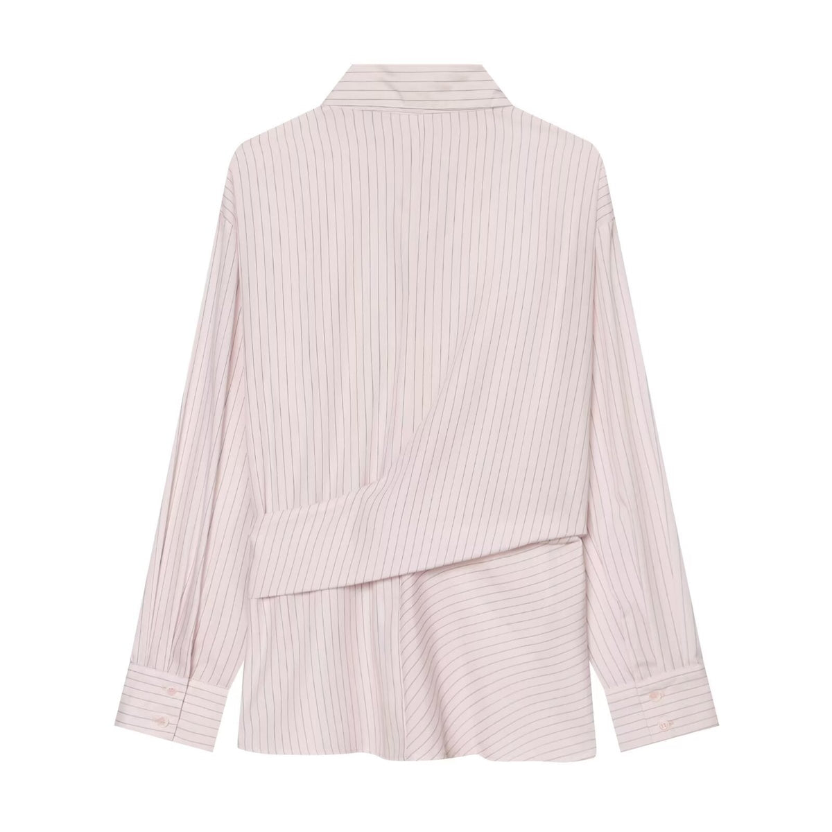 Women's Side Lace up decorative Striped Shirt