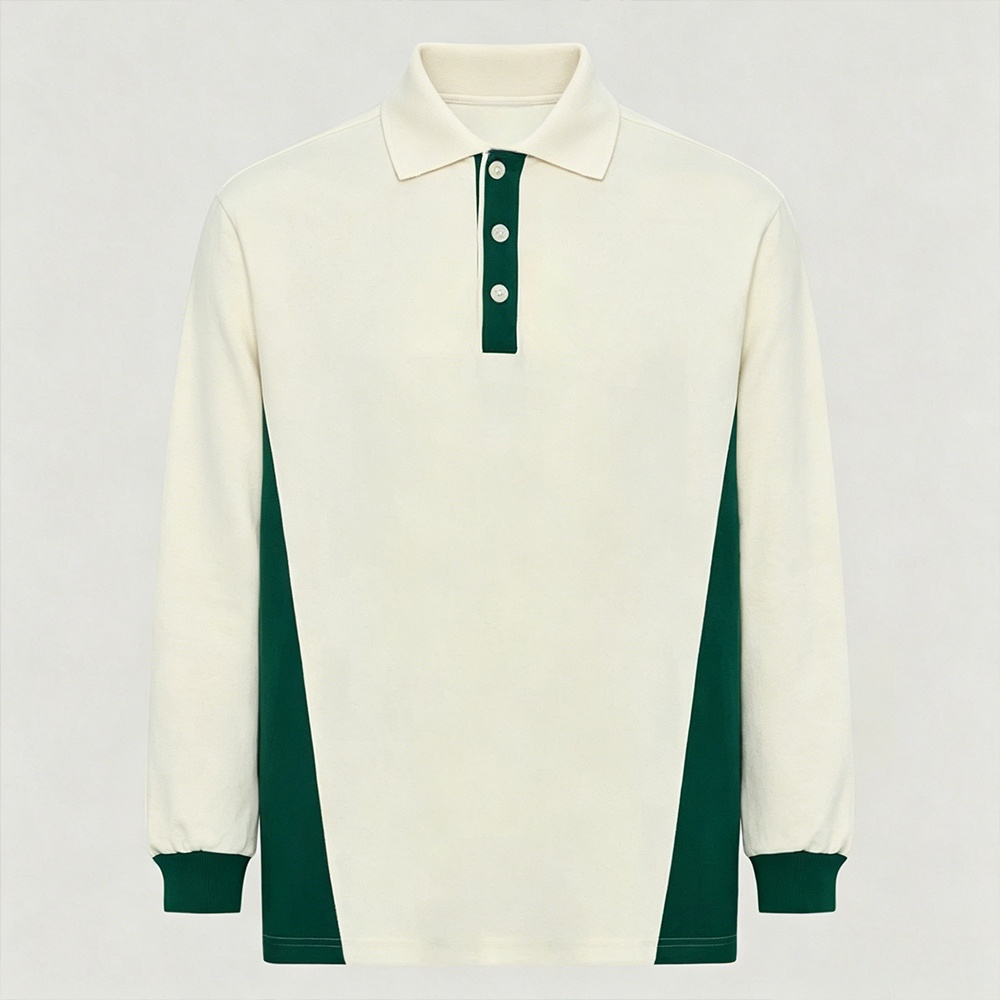 New leisure lapel button long sleeve T-shirt sweater