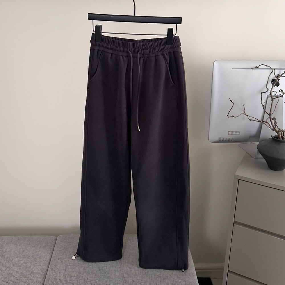 LU Women's new warm thick pants straight wide-leg pants