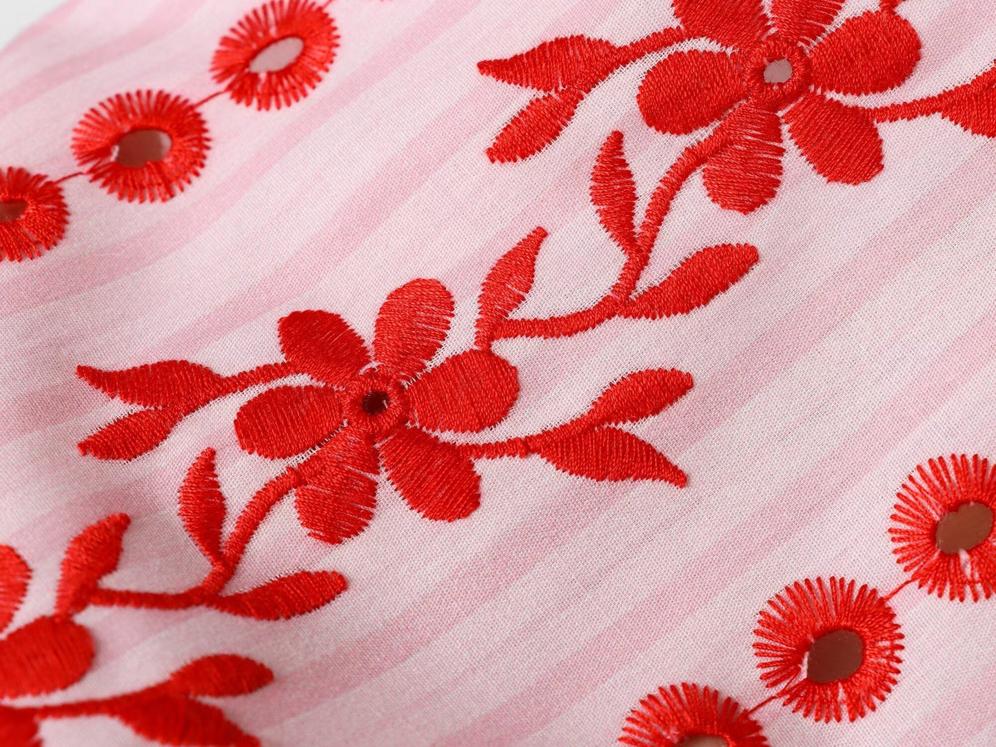 Women's casual hollowed out embroidered pants