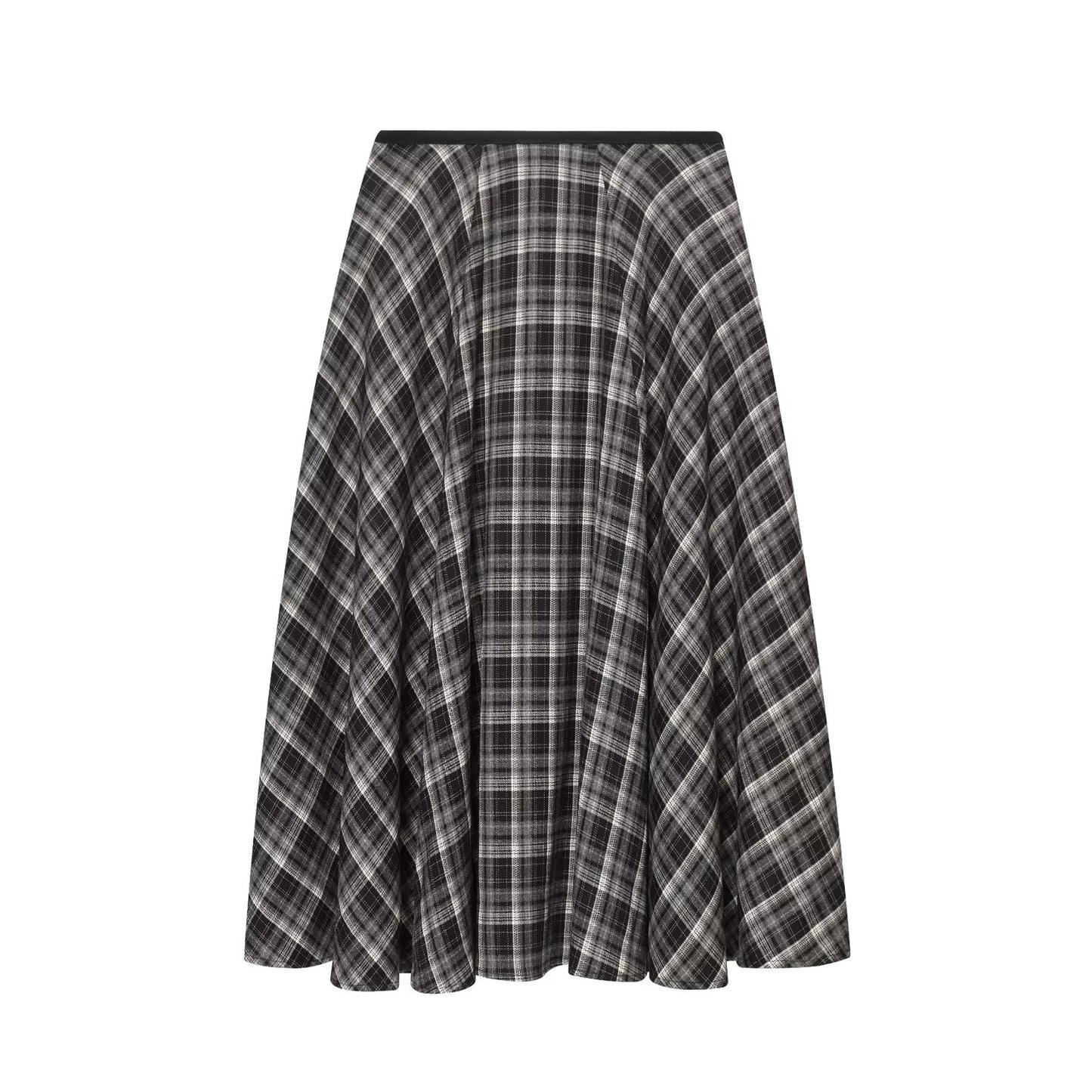 Women 2025 Winter New Loose plaid midi skirt