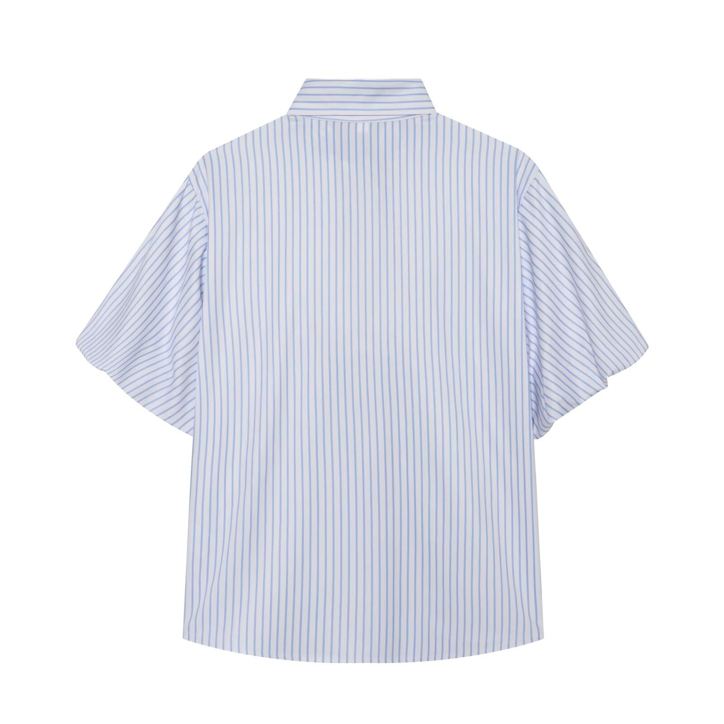 Women's bow decoration striped top