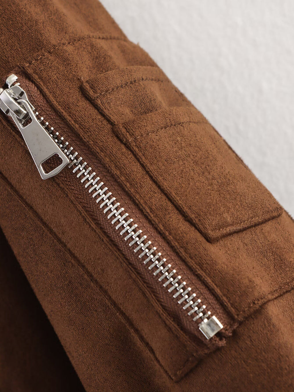 Women 2025 New Suede bomber jacket