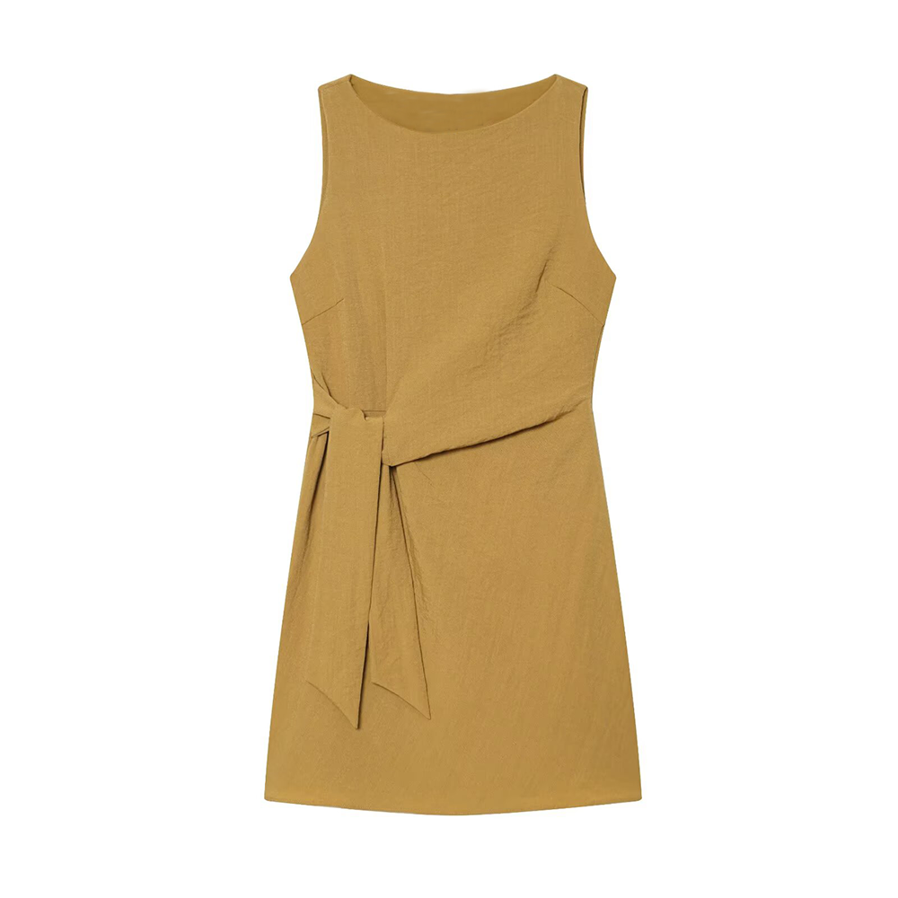 2026 Women's Sleeveless Waist-Tied Dress