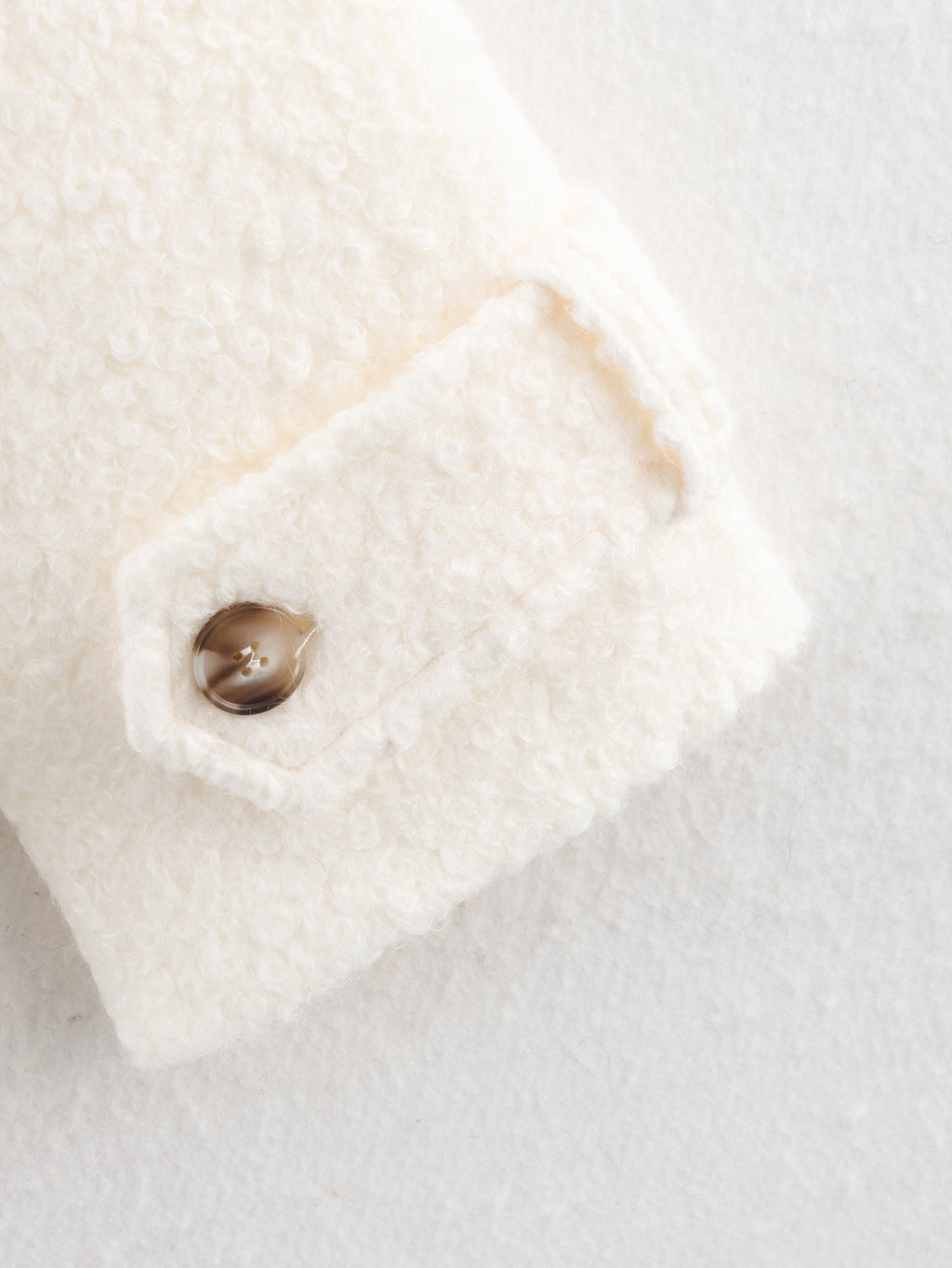 Women 2025 New Fashion Long-sleeved boucle fleece coat