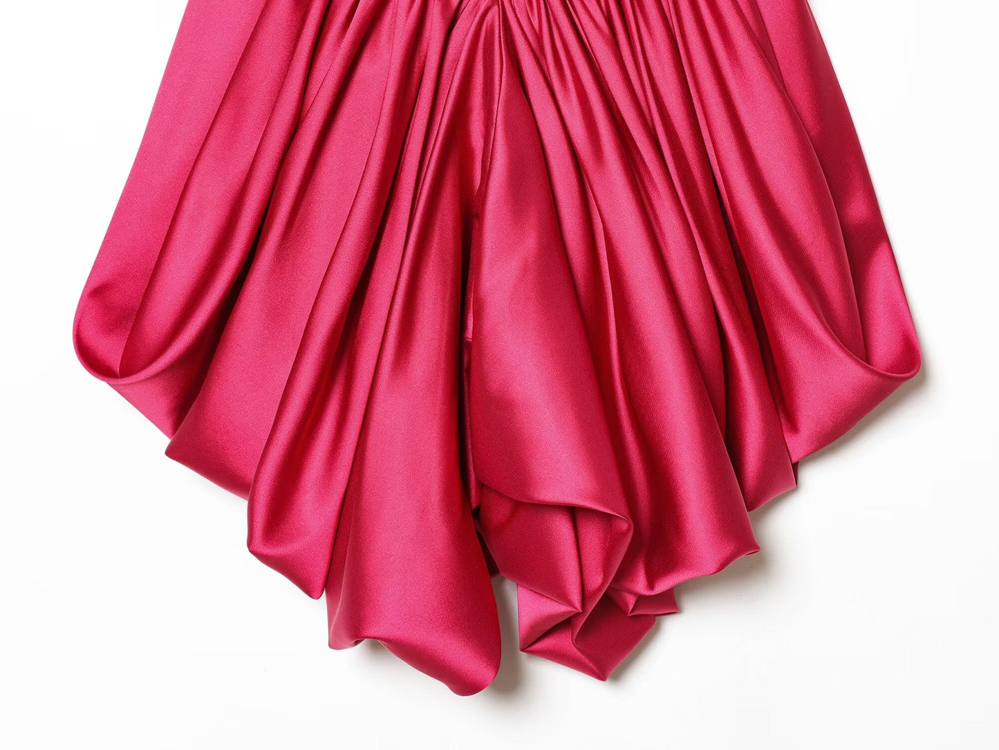 Women's satin textured pleated suspender top