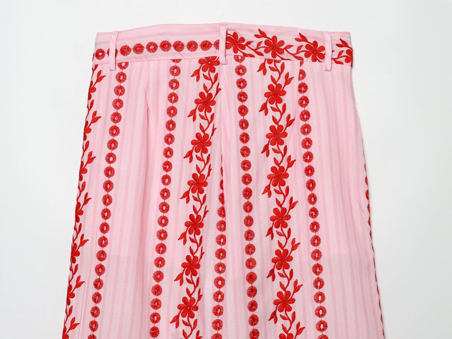 Women's casual hollowed out embroidered pants