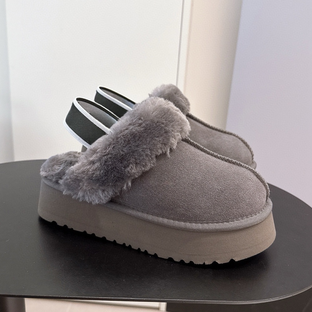 Women's new leisure elastic belt design snow boots slippers
