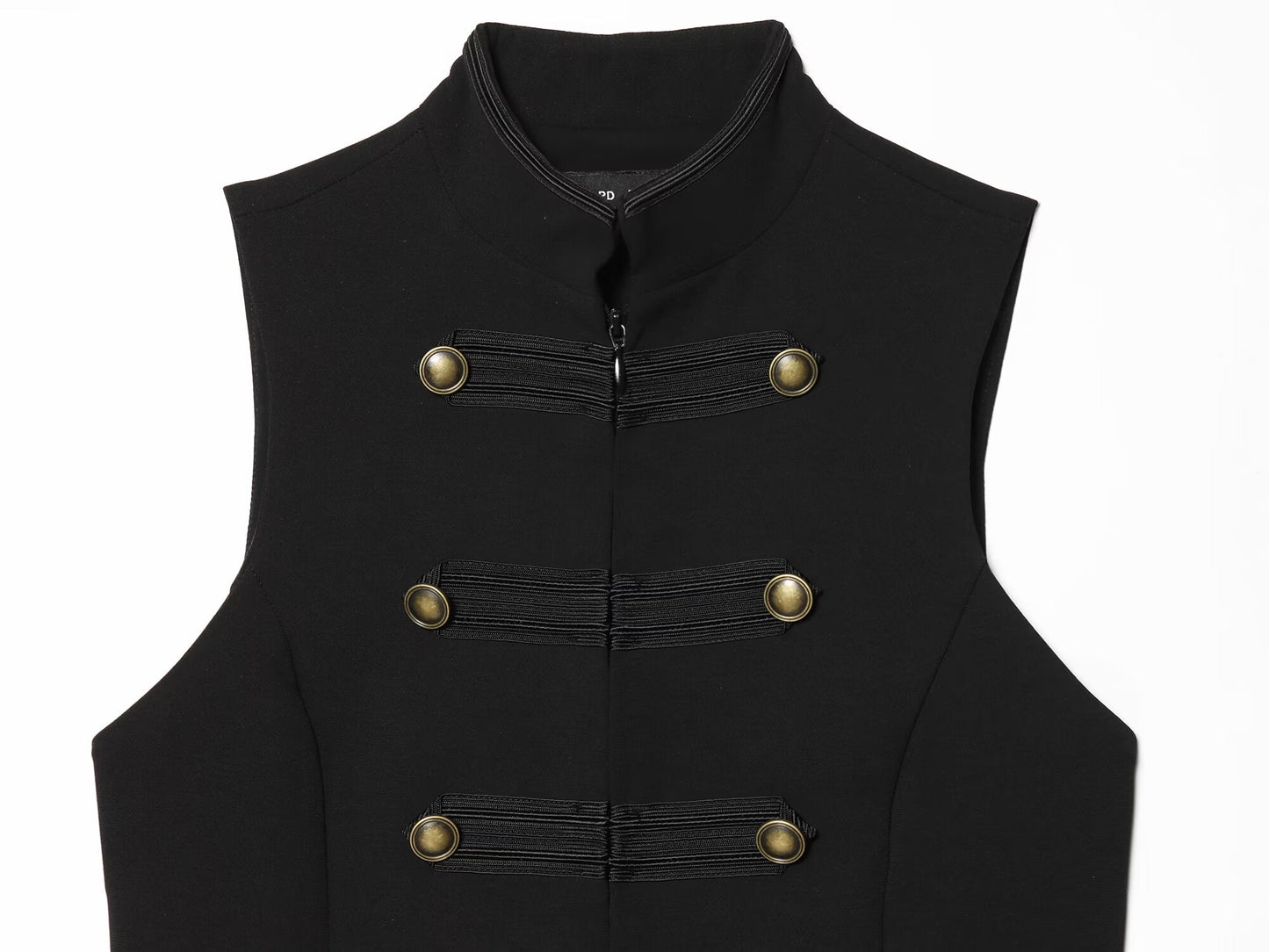 Women's rope knot decorative standing collar vest